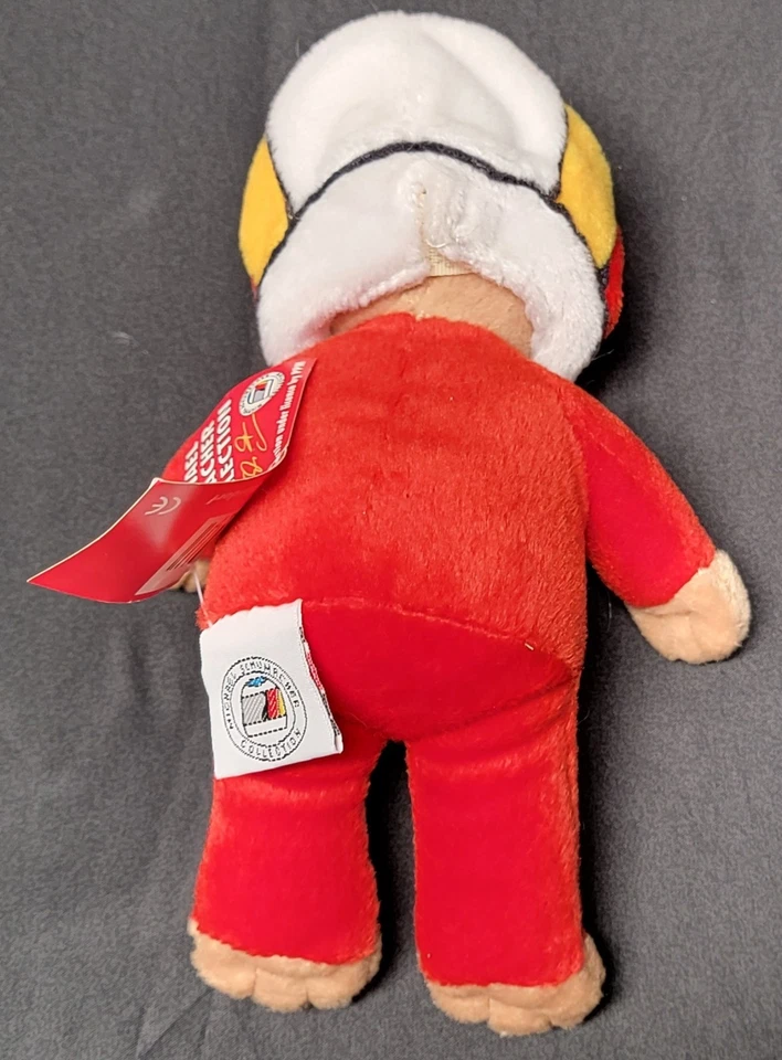 Michael Schumacher Teddy Bear wearing Helmet Plush - PPM - Rare! 7” Tall w/ tag - Image 3 of 4