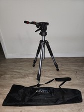 Ravelli AVT 67" Video Camera Tripod w/Fluid Drag Head PROF W/slider, Wheels bag