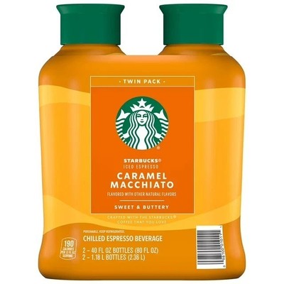 Starbucks Iced Espresso Beverage Caramel Macchiato 40 fl oz 2 Pack Free Shipping