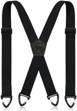 X Back Hidden Suspender 1.5 Inches Under Clothing Heavy Duty Work Suspenders for