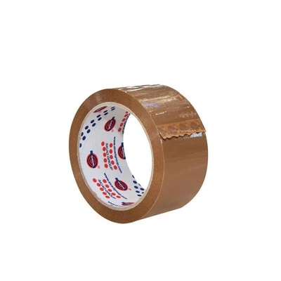 Eurocel 6pz nastro adesivo da pacchi in polipropilene mm 50x66 mt avana