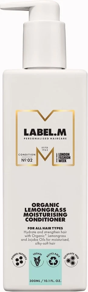 LABEL M Organic Lemongrass Conditioner 300ml - Image 3 of 4