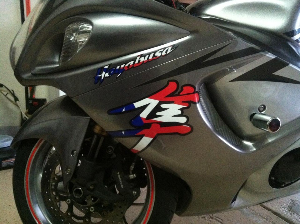 2 Custom Puerto Rico Rican Hayabusa 1300 Emblem Decals Stickers Flag | eBay