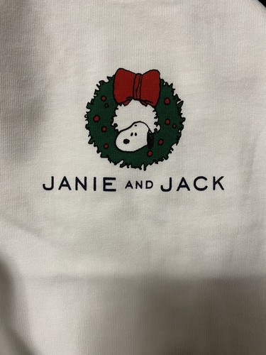 Janie And Jack PEANUTS CHRISTMAS WREATH SNOOPY TEE Size 2T (Toddlers) - Picture 5 of 6