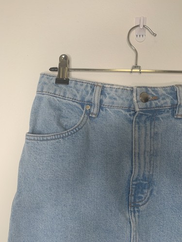 Zara Trafaluc Womens Denim Skirt Short Light Blue Pockets Summer Size XS - Picture 7 of 9