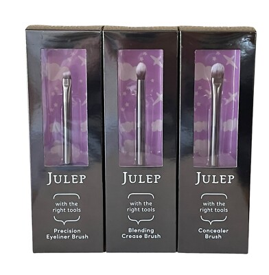Julep Lot 3 Brushes - Precision Eyeliner - Blending Crease - Concealer - Sealed