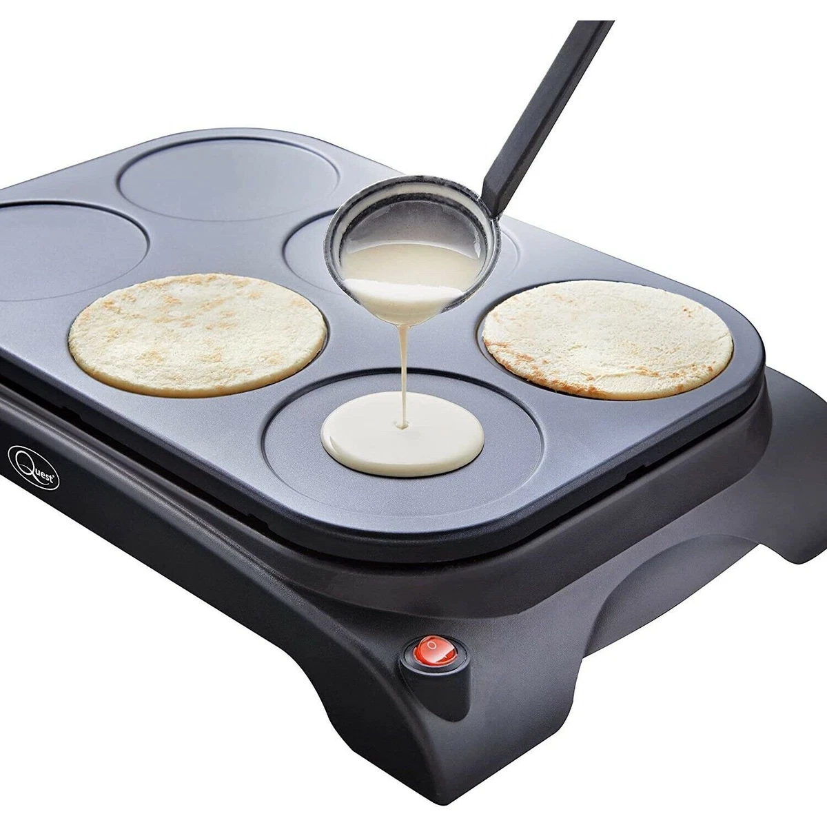 New 1000w Mini Pancake Maker and Grill 6 Non Stick Moulds