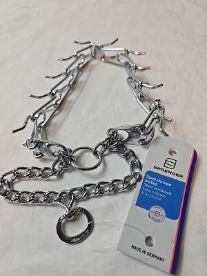 Herm Sprenger HS Ultra Chrome Metal Prong / Pinch Dog Training Collar 18 Inch