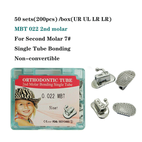 200pcs Dental Orthodontic Buccal Tubes 1st 2nd Molar MBT Roth 022 Bondable Mesh - Picture 48 of 129