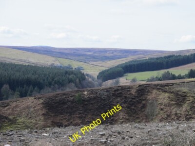 Foto 6x4 Kahlschlag über Beldon Cleugh Hunstanworth Blick nach Osten Schlepp um 2015