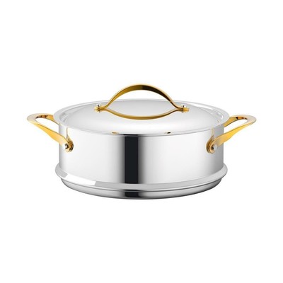 NutriChef Steamer 8qt Easy Clean Stainless Steel with Lid 13.39''x10.12''