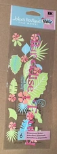 RARE Jolees Paradise Found Title Tropical Vacay Hibiscus Flowers Hawaii Stickers