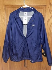 Nike Club Coaches Jacket Men's Small Midnight Navy Casual Snap FN3316-410 NWT