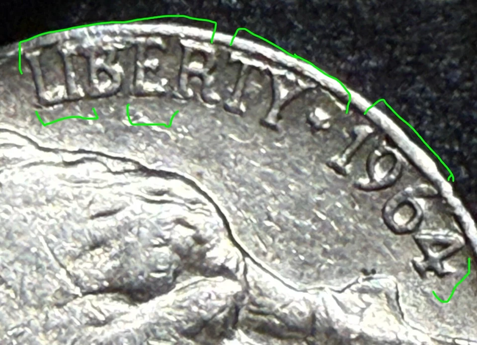 1964 One Of It’s Kind D Mint Nickel With Multiple Errors - Image 3 of 4