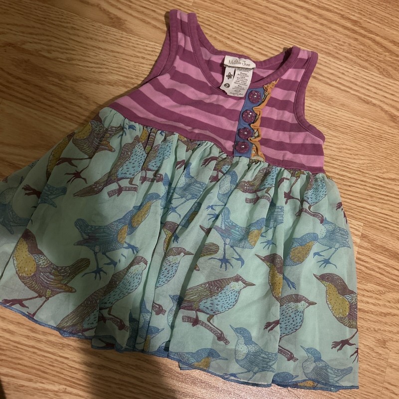 matilda jane girls sleeveless top stripes birds 2
