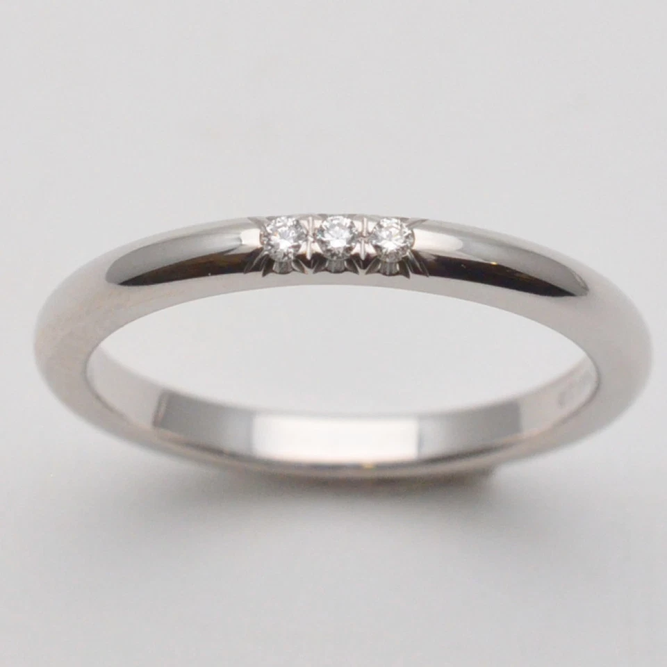 Alianza de boda Tiffany Co Tiffany Forever anillo de platino 2 mm tamaño US5 Foto 3 de 4