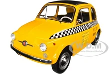 1965 FIAT 500 L NYC TAXI NEW YORK YELLOW 1/18 DIECAST MODEL CAR SOLIDO S1801407