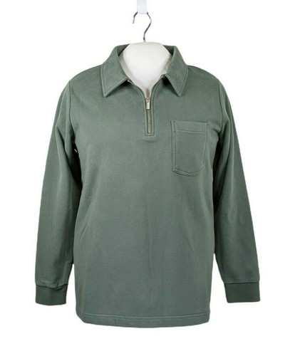 Lands' End Quarter Zip Sweatshirt Plus 