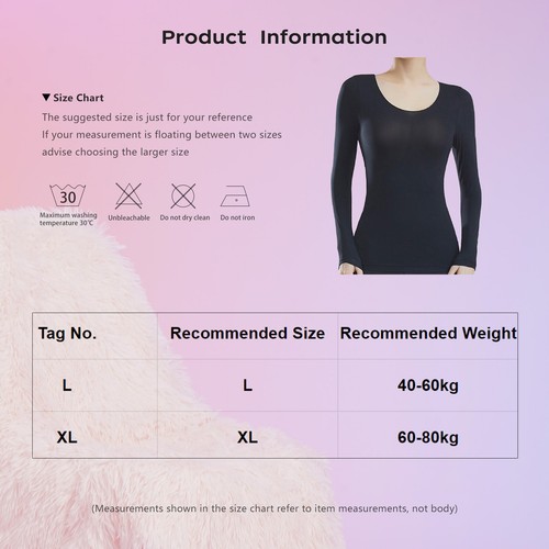 Damen-T-Shirt Kompression Tops Unterwäsche Unterhemden Langarm Shapewear - Bild 24 von 33