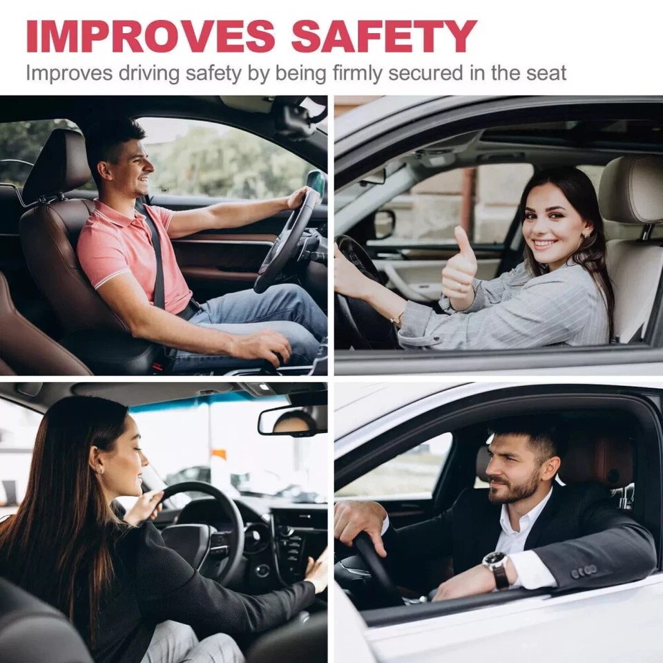 2x Retractable 3 Point Safety Seat Belt Straps Car Vehicle Adjustable Belt Kit/ - Image 2 of 4