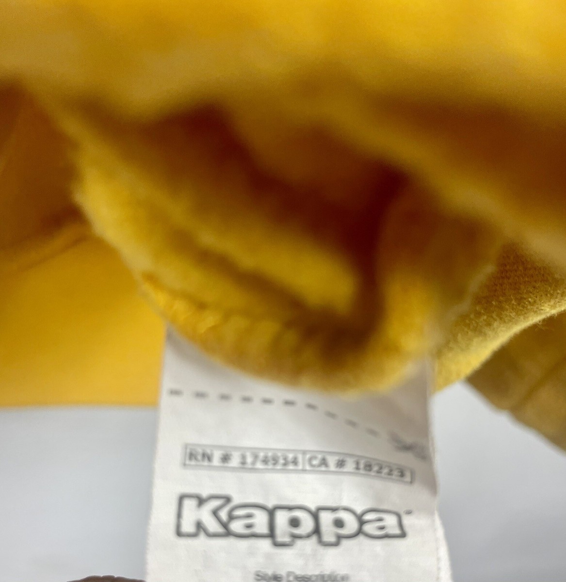 Kappa 222 Banda Hurtado Hoodie Yellow Size L