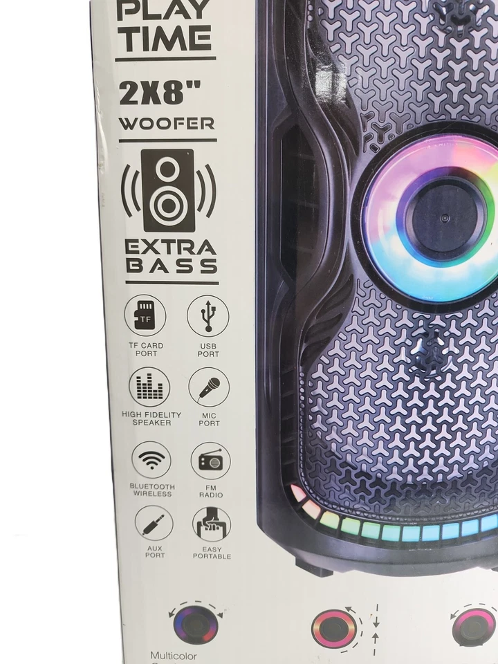 Top Tech Braze-8 Multi Media Speaker Karaoke System Multi-Color Lights - Image 2 of 4