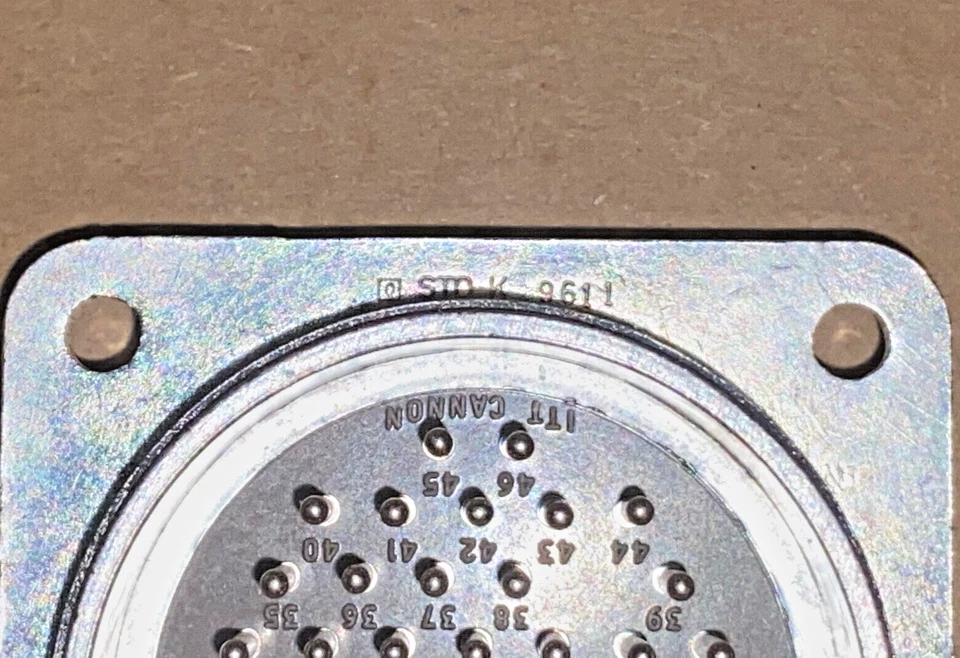 ITT Cannon Connector Plug Kit, p/n FK46-32SL, STD-K 9611 46 PIN - Image 3 of 4