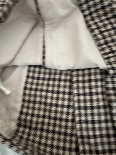 Cappotto lungo doppiopetto Steve Madden principe a quadri marrone - taglia Small - Foto 9 di 14