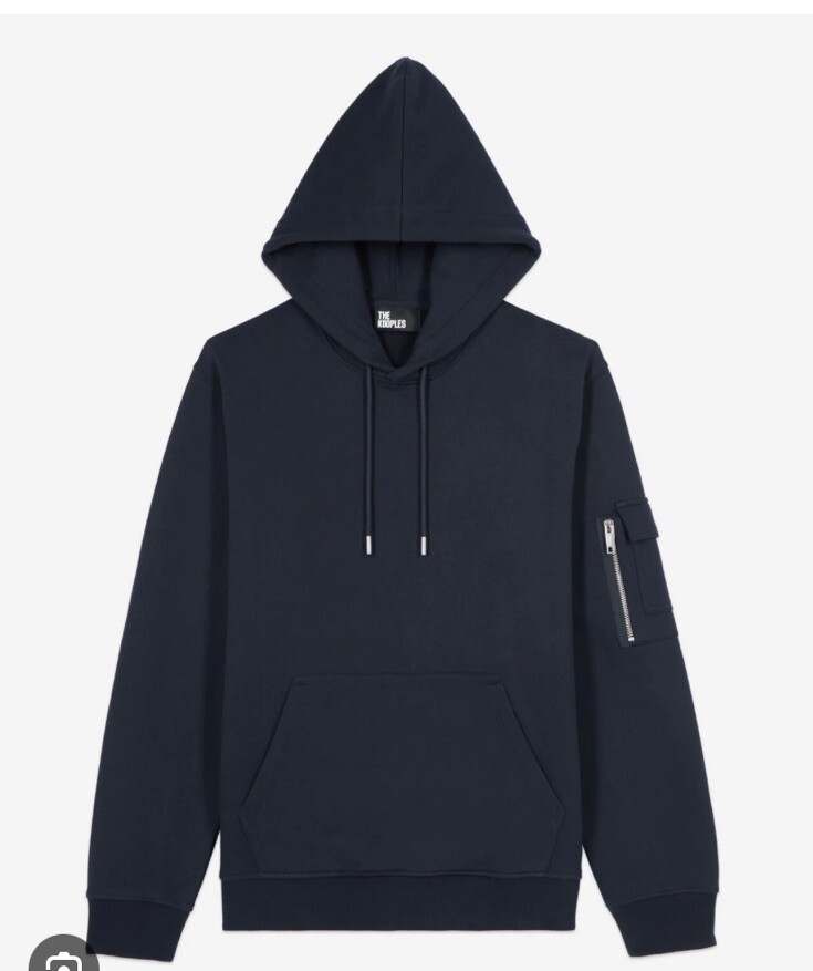 The Kooples Men's Sz Medium Navy Blue Cotton Hoodie OUT OF STOCK ONLINE