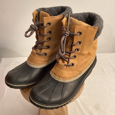 Sorel Slimpack II Lace Warm Waterproof Tan Camel Leather