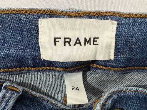 Frame Womens Le High Straight Hi Rise DenimJeans Blue Cotton Sz 24 x 26 - Picture 7 of 12