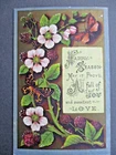 Victorian Seasons Greetings Card Blackberry Brambles Butterfly Joy Sweetest Love