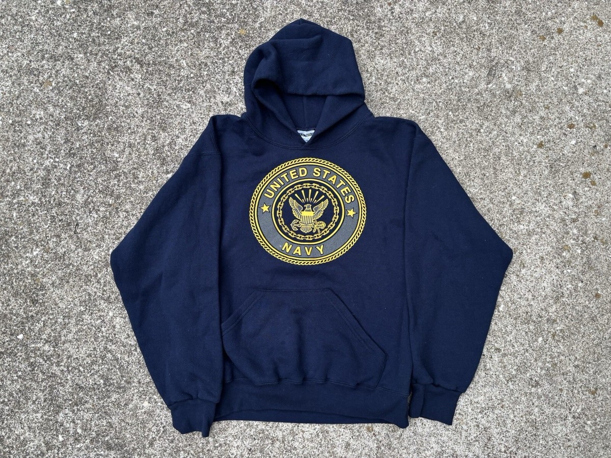 USA製 90s US NAVY Hoodie パーカー Size M Vintage 90s US NAVY Double Sided 50/50 Pullover Hoodie