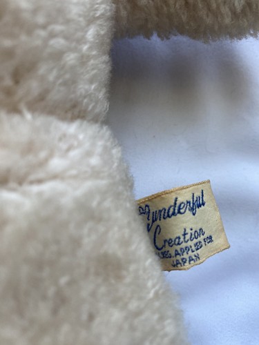 Vintage Gunderful Creation Gund Teddy Bear Japan 10” H Tan Plush Plastic Eyes - Picture 3 of 6