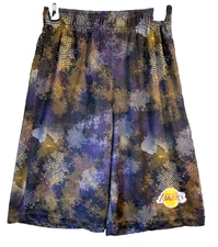 UNK St Official NBA~Los Angeles Lakers Basketball Shorts Youth SZ S Logo~Multi