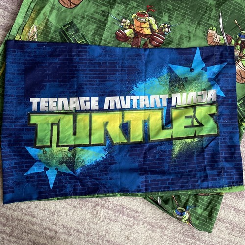 TMNT Teenage Mutant Ninja Turtles Twin Sábana Plana y Funda de Almohada 2013 Nickelodeon - Imagen 3 de 12