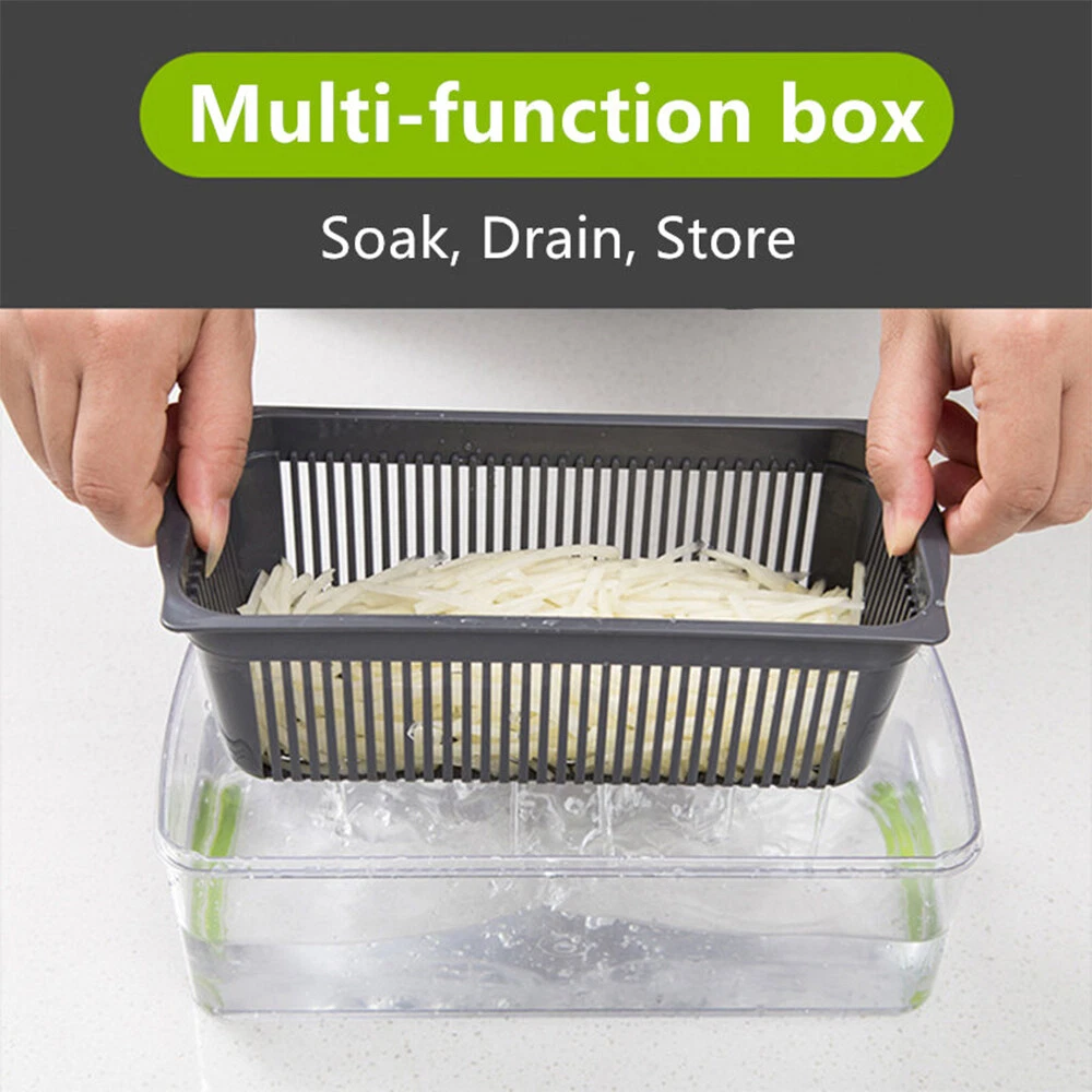 15-In-1 Vegetable Fruit Chopper Cutter Food Onion Veggie Dicer Slicer Kitchen US 15-In-1 Vegetable Fruit Chopper Cutter Food Onion Veggie Dicer Slicer Kitchen US
