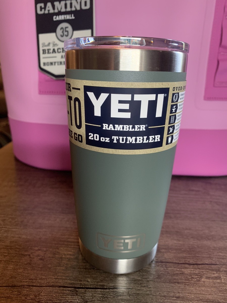 YETI Rambler 20oz Tumbler w/Magslider Lid - Camp Green YETI Rambler 20oz Tumbler w/Magslider Lid - Camp Green