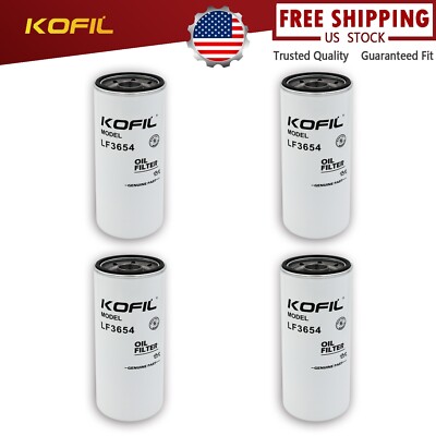 4 PCS Oil Filters For Volvo D13 LF3654 New Replacement OE