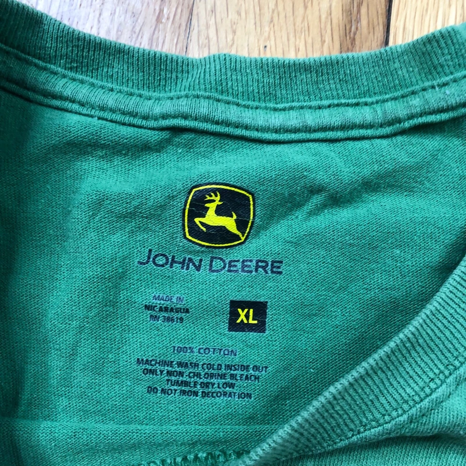 Рубашка женская John Deere размер XL зеленая с коротким рукавом топ хлопковые тракторы для взрослых - Изображение 4 из 4