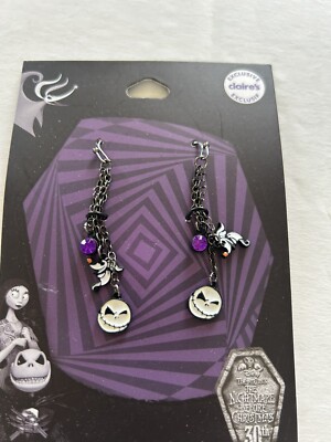 Claires Halloween Nightmare Before Christmas Dangle Pierced Hook Jack Dog  New
