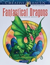 Creative Haven Fantastical Dragons Coloring Book (Adult Coloring). Poc*ck**