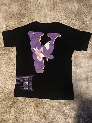 Vlone X Nav Shirt Mens Small Black Purple Good Intentions Doves