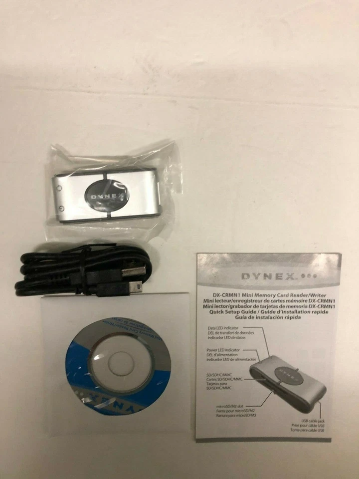 Dynex DX-CRMN1 Mini Memory Card Reader/Writer for Laptop Computer PC NEW - Image 2 of 3