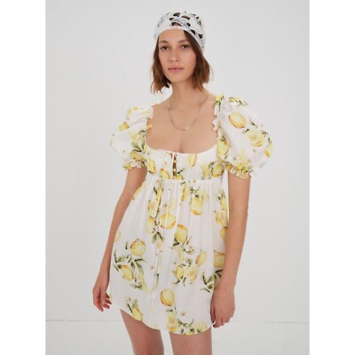 For Love and Lemons Serafina Mini Dress in White Size Small | eBay