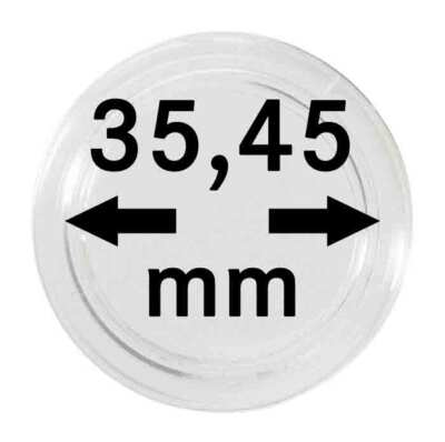 5-Lindner-S22703545P-Spezial-Münzkapseln-EXTRA-HOCH-Ø-35,45-mm-Innen-5,07mm