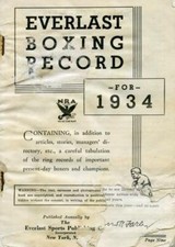 LIBRO DE REGISTRO DE BOXEO ETERNO PARA 1934 - UN ARTÍCULO RARO DE LA HISTORIA DEL BOXEO REF 8746E