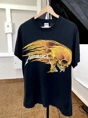 ? Vintage Metallica Pushead Rock Band rare retro t-shirt size L 