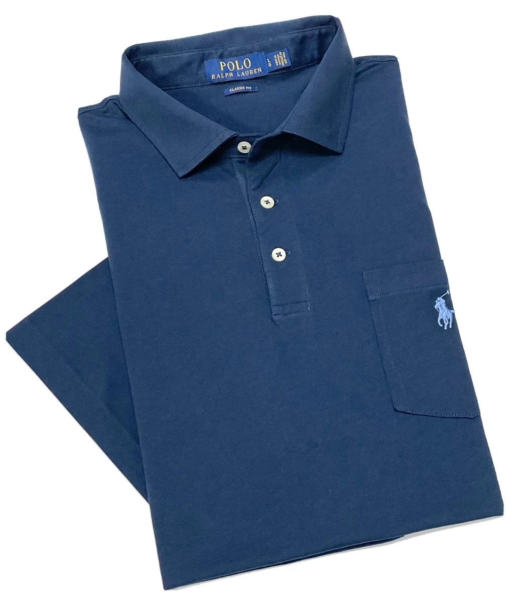 Polo Ralph Lauren homme polo coupe classique polo de poche bleu marine
