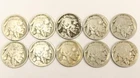 10x Buffalo Nickels 8x 1923  and  2x 1923s all with readable dates 10-coins